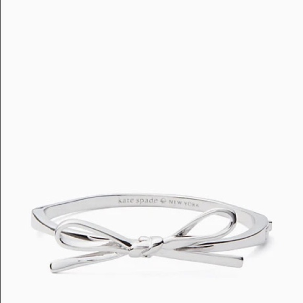 NWT Kate spade silver skinny mini bow bangle